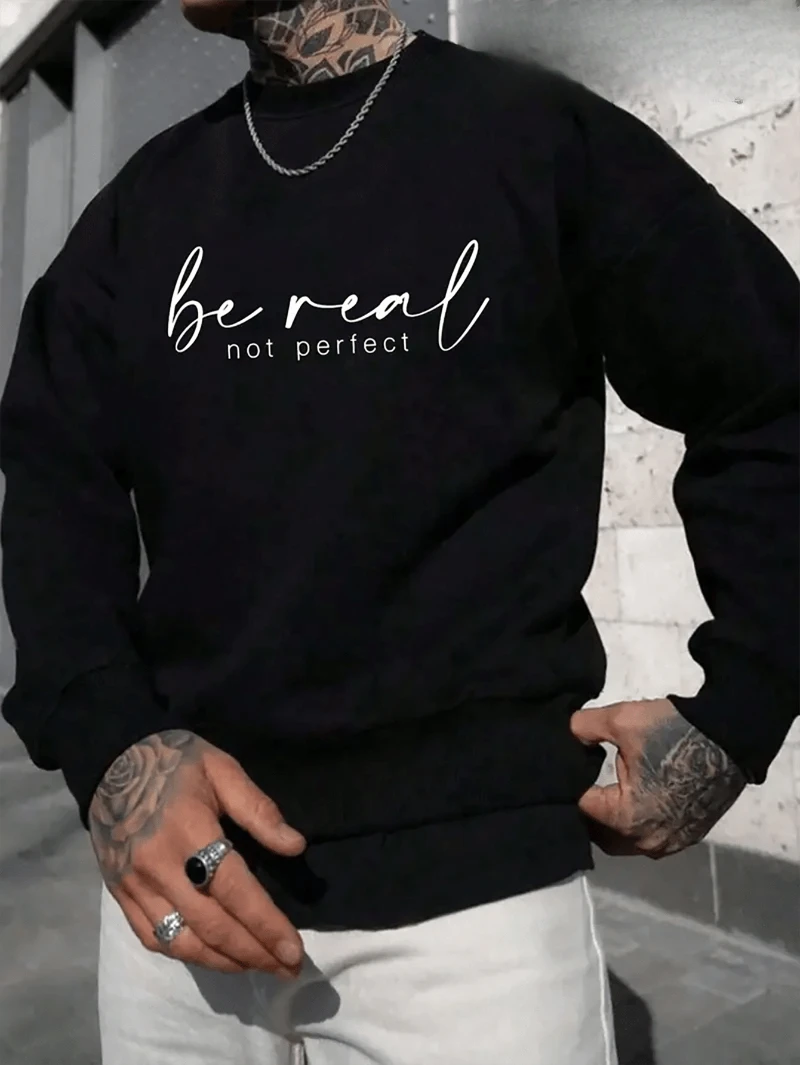 

Perfect Printed Fashionable Mens Casual Long Sleeved 2025 Autumn and Winter Round-neck Hoodie Is for Both Men and Women Top