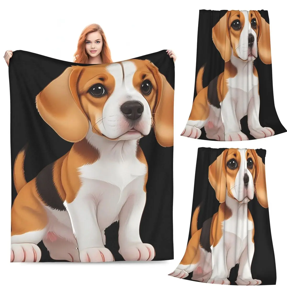 

Happy Dog милые одеяла с изображением бигля, фланелевое одеяло для дивана, многофункциональное одеяло для дивана, постельные принадлежности, дорожные пледы, покрывало, одеяло