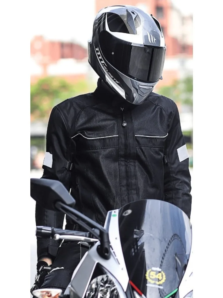 

Motorcycle Riding Jacket Summer Men Women Anti-drop Reflective Mesh Breathable Locomotive Four Seasons Racing Clothes