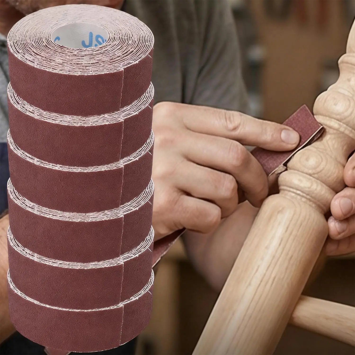 1pc Aluminum Oxide Emery Cloth Roll – Continuous Sandpaper for Metalworking, Woodworking, Furniture Repair, Auto Sanding