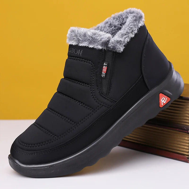 

Зимняя старая пекинская тканевая обувь, мужская повседневная обувь, утепленные бархатные теплые зимние ботинки, мужские легкие нескользящие рабочие ботинки на мягкой подошве