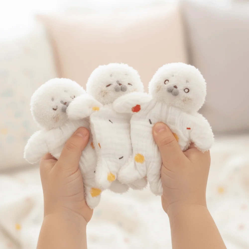 Soothe Cute Seal Hanging Rope Dolls Hanging Rope Bean Bag Plush Toy Funny Sensory Squeeze Dolls Gift