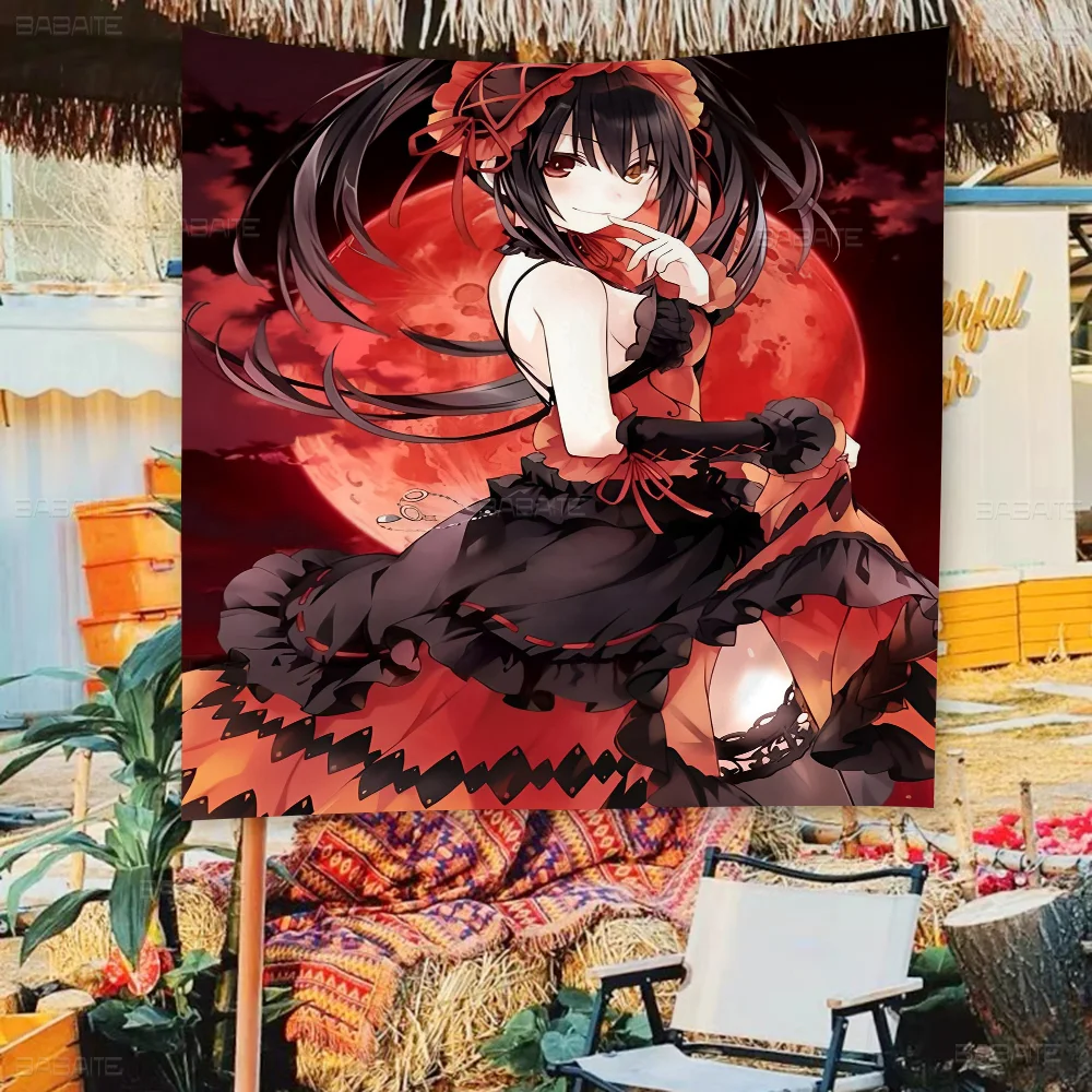 Tokisaki Kurumi Anime Chart Flag For Living Room Home Dorm Decor Art Home Decor Banner