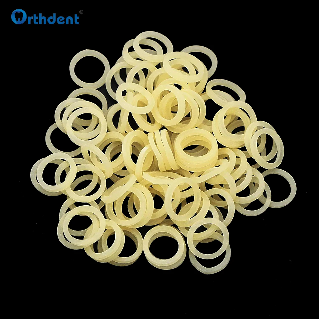 200 Pcs Dental Orthodontic Rubber Bands for Braces Zoo Pack Elastics Latex Dentistry Ligature Ties Ligation Rings 3.5/5.0/6.5 OZ