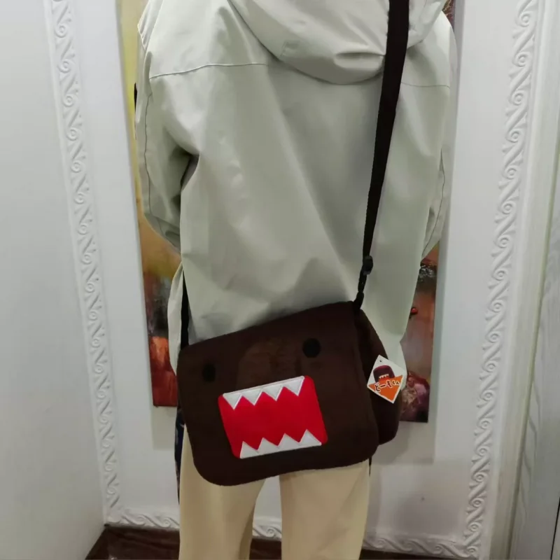 Cute Domo Kun Crossbody Bag Large Capacity Commuting Bag Anime Peripheral Retro Cartoon Characters Storage Tote Bag Gift 22*32cm