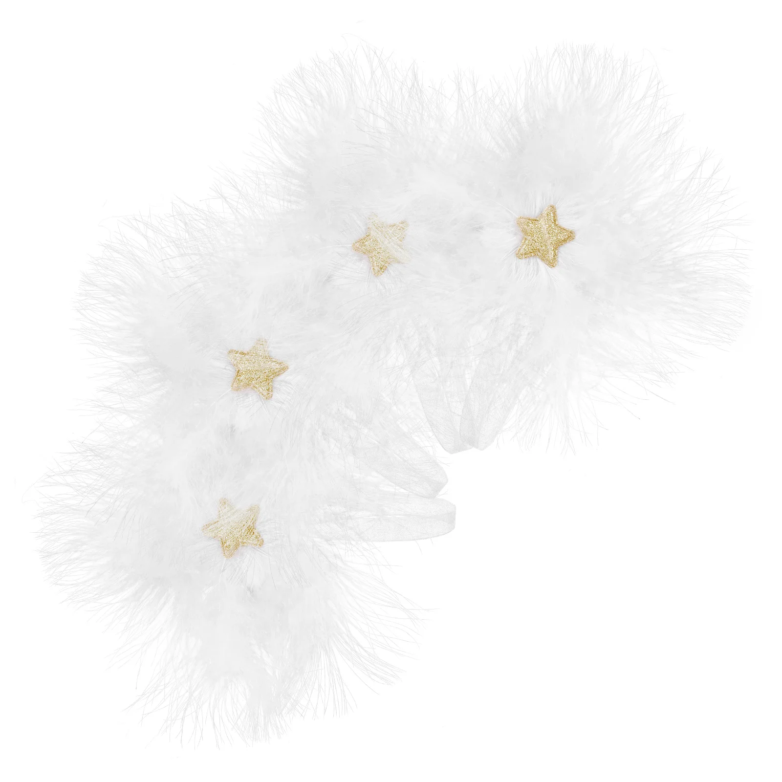 

4Pcs Star Plumage Hanging Ornaments Chic Christmas Tree Decorations Holiday Party Xmas Scene Layout Supplies Xmas Pendant