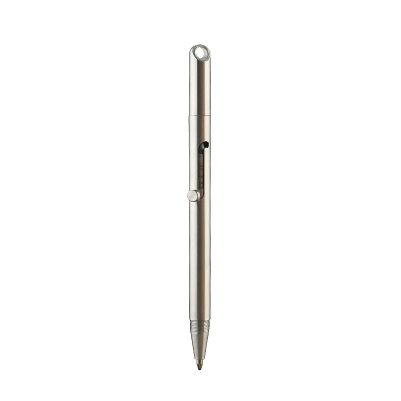 2 IN 1 MINI Ballpoint Pen Stainless Steel Eternal Pencil Erasable Pencil Portable Key Pendant Pocket Pen Emergency Writing