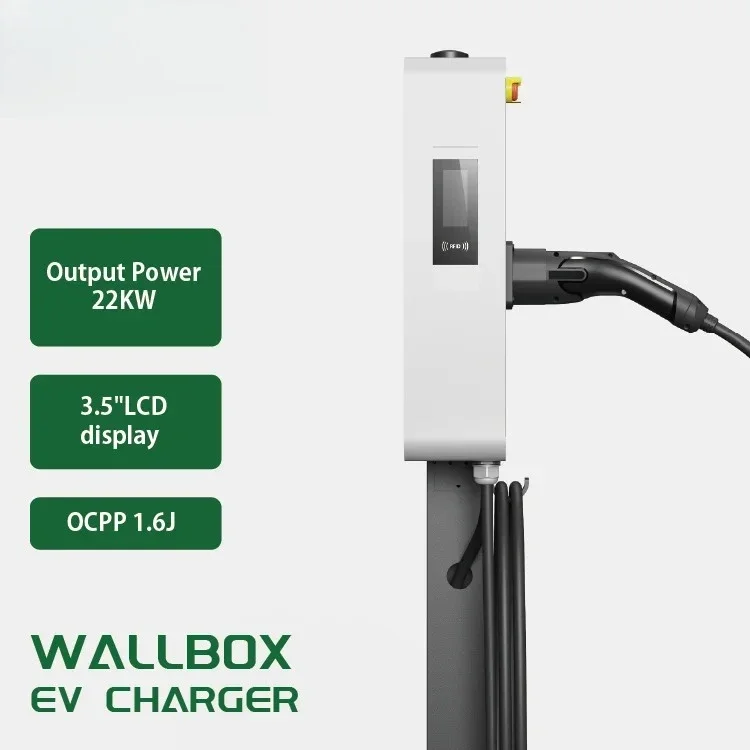 ODM Ev Home Chargers Compact Size Clear Display Wall Box Ev Charger 22 kw Car Charging Station Ev Charger Electric Vehicle