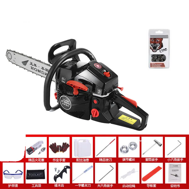 9.9KW High Power เข้าสู่ระบบ Saw Chainsaw มือถือครัวเรือนขนาดเล็กโซ่เลื่อยเบนซินแบบพกพา