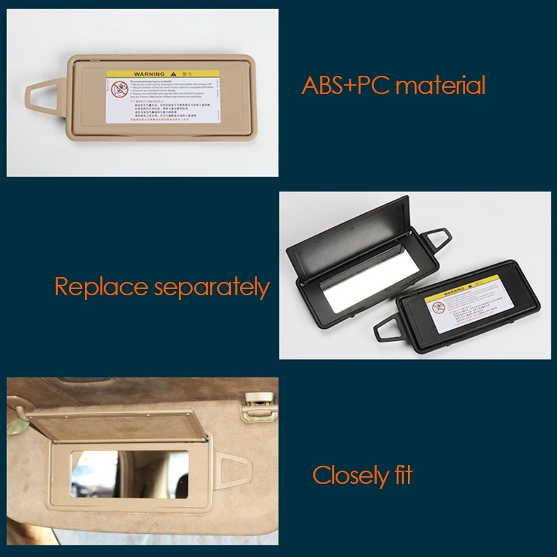 

A64P-автомобильный солнцезащитный козырек, козырек, зеркальная крышка, замена для Mercedes Benz S Class W220 1998-2005