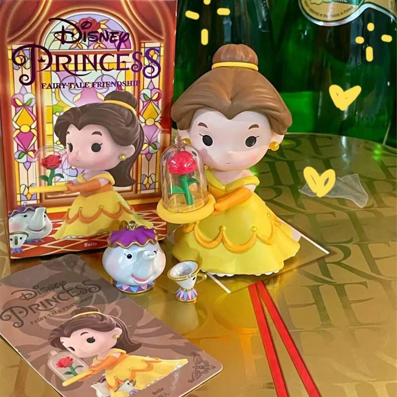 Disney Princess and Her Friends Series Model Brinquedos, Blind Box, Figuras Anime Boneca, Girl Desktop Ornamento, Presente de Aniversário, Novo