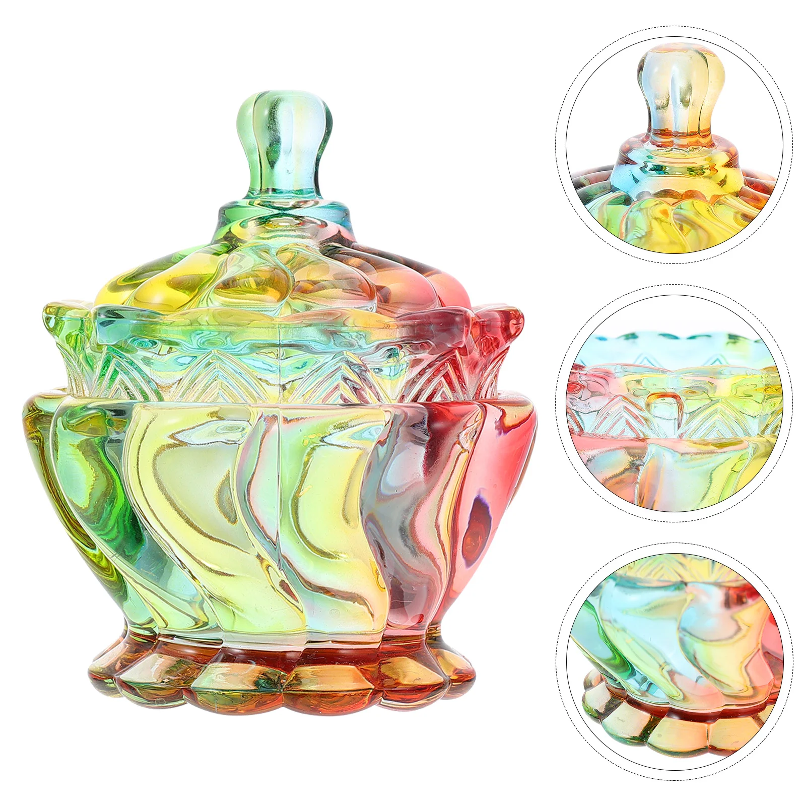 

1Pcs Glass Candy Jar Creative Storage Tank Sealed Container for Candies Cookies Chocolate Party Accessory Candy Storage Tank