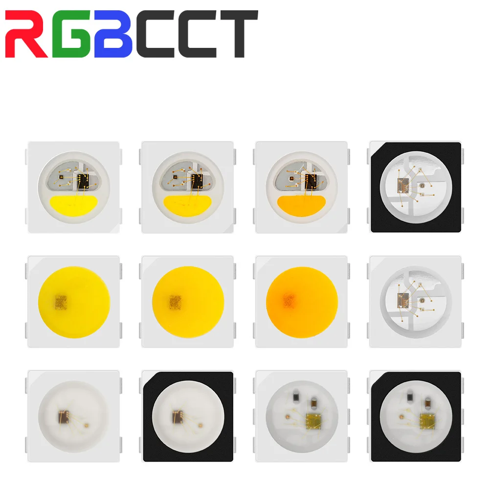 100~1000pcs SK6812 RGBW WWA 5050 3535 4020 WS2813 SK9822 APA102 Individually Addressable Digital RGB Full Color LED Chip Pixels