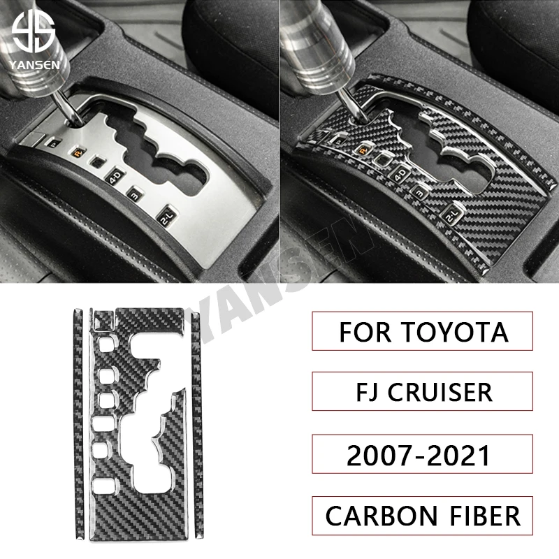 

Car Automatic Gear Shift Panel Trim Carbon Fiber Cover Sticker For Toyota FJ Cruiser 2007-2023 Car Accessories