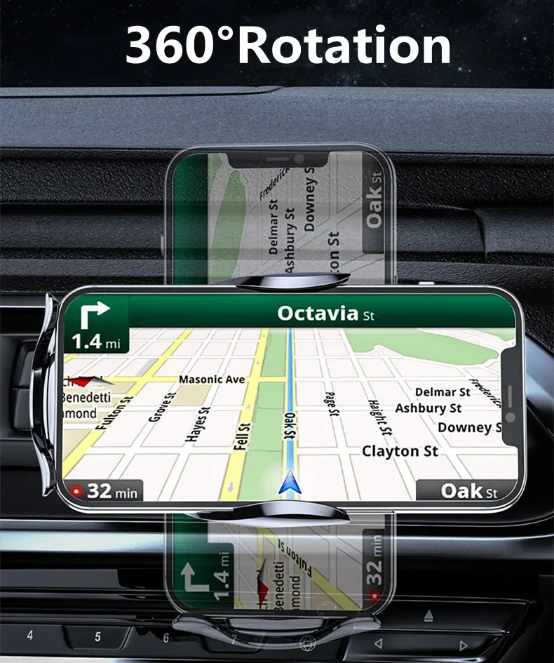 30w Auto kabelloses Laden Auto kabelloses Ladegerät Ständer für iPhone 15 14 13 12Samsung Xiaomi Lüftungs ständer Autotelefon halterung