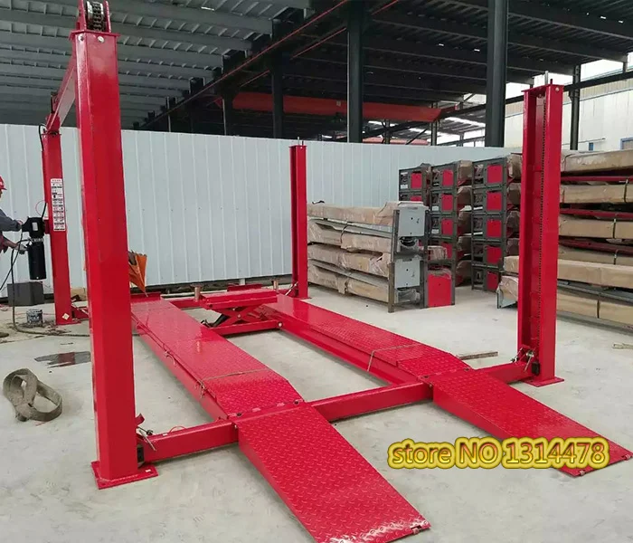 Hot Sale 4 Column Car Machine With Link Chain 4000kg Wheel Alignment Car Lift