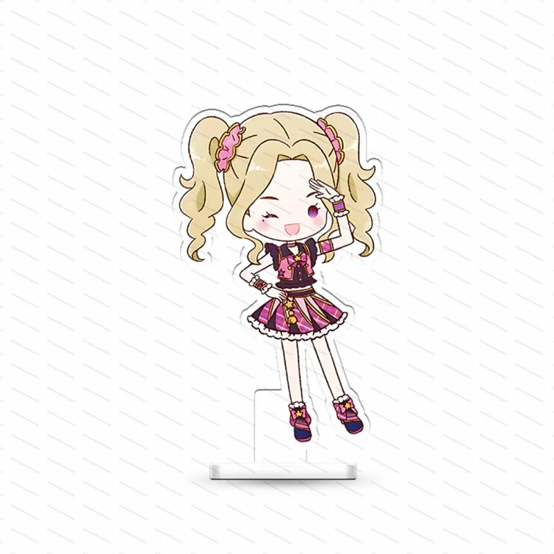 10cm Q-version Aikatsu! Model Acrylic Stand Sumire Yurika Ichigo Cosplay Desktop figure Accessories Prop Ornament Firend Gifts