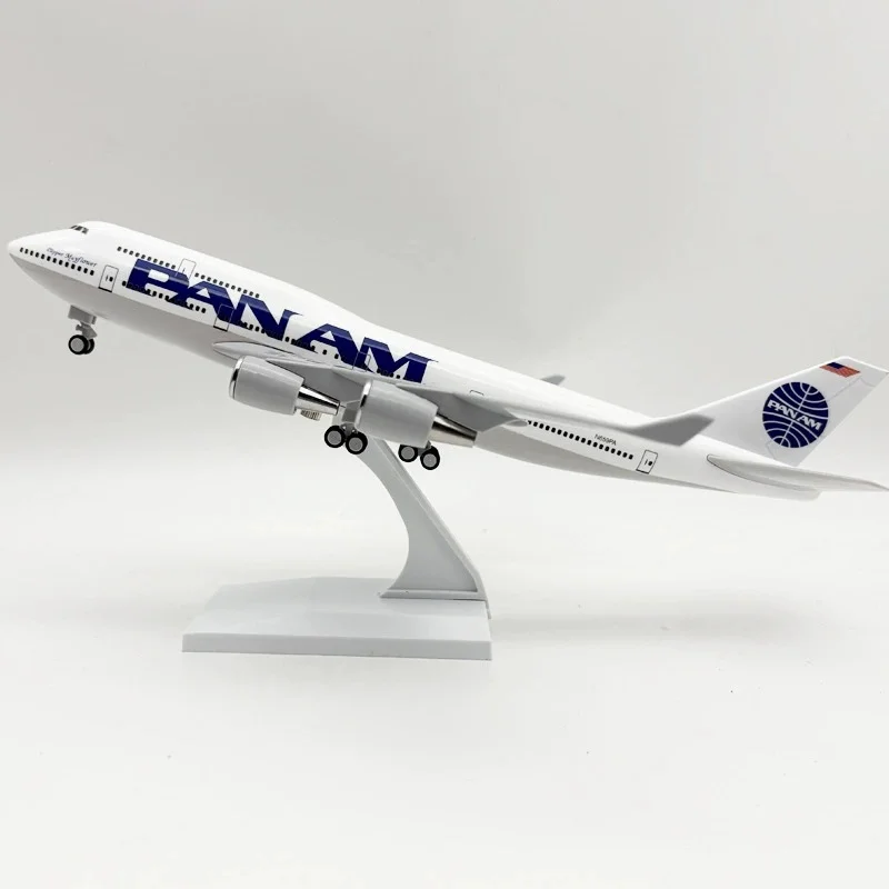 1/240 مقياس B747 عموم Am طيران نموذج طائرة عرض الطائرات دييكاست طائرة الراتنج الطائرة 30 سنتيمتر مع عجلات للزينة Gif