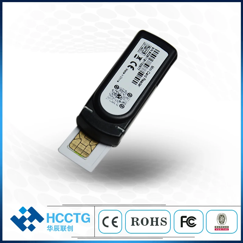 Mini USB ISO7816 Contact IC Chip SIM Size Card Reader Writer SMS Backup DCR35