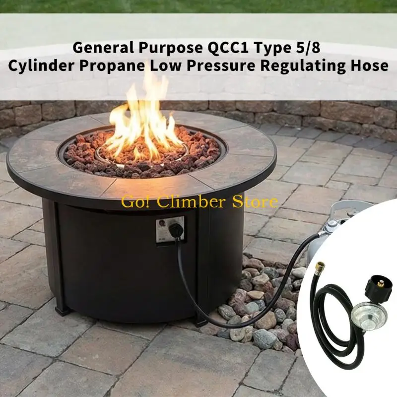 Q84C Low Pressure Gas Regulator with Hose Universal Gas Grill Regulator and Hose Replacement Easy Leakage Testing