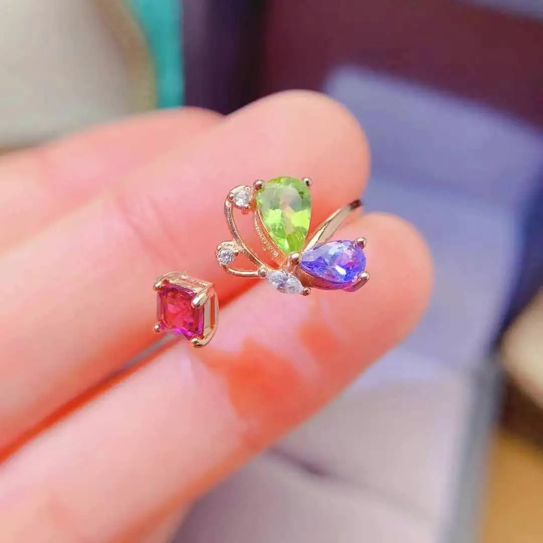 

The Best Gift for Engagement 100% Real Natural Tanzanite Ring 925 Sterling Silver Delicate Women Ring Fine Jewelry