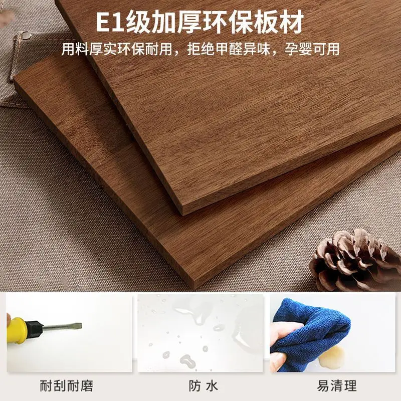 Solid wood retro TV cabinet, living room coffee table, locker, household simple large-capacity small apartment TV combination