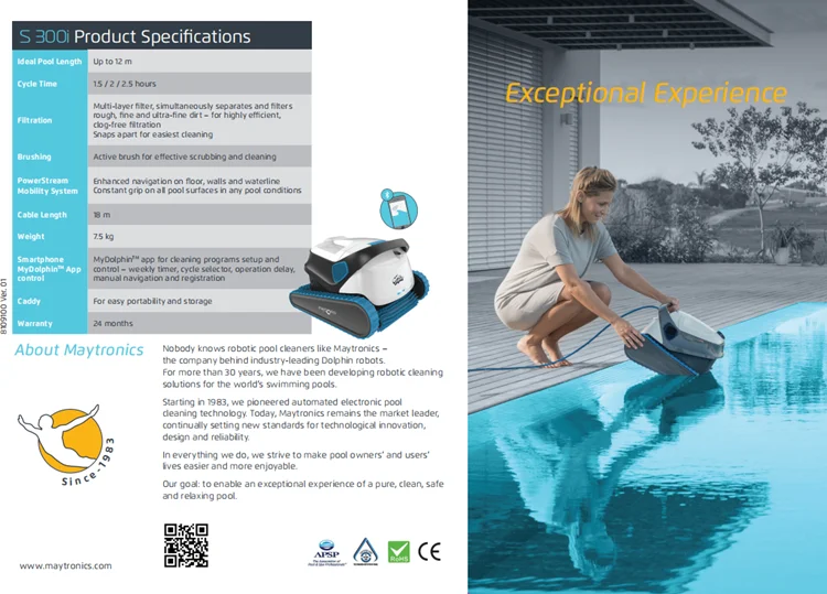 Pool Automatic Cleaner Swimming Pool Robot Cleaner S300i