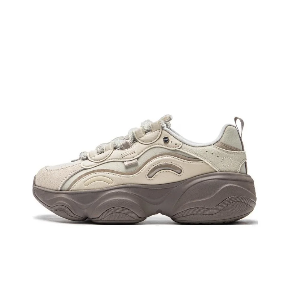 Li Ning Honey V2 Height Increasing Low top Casual Shoes Women's Beige Brown AGCU414-5