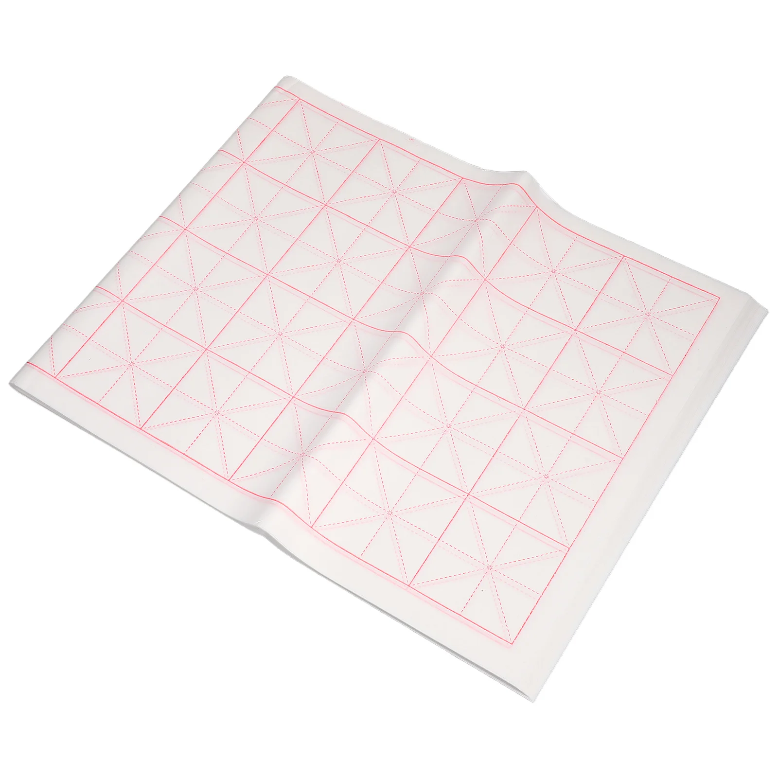 

50pcs Xuan Paper Half-Ripened Bamboo Pulp 7.5Cm Grid Sheets For Calligraphy Practice Chinese Brush Art Beginners Students Rice