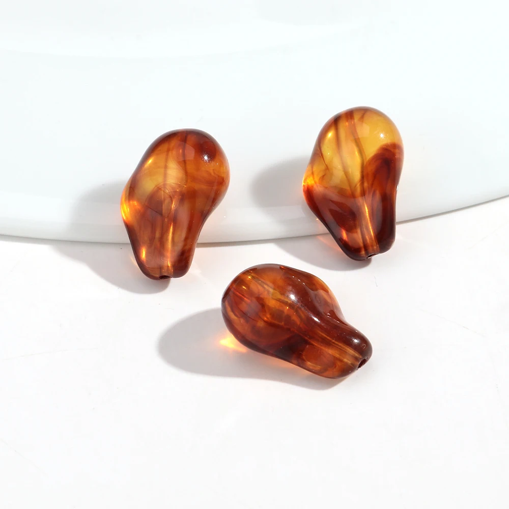 20pcs Irregular Geometric Colorful Acrylic Loose Beads