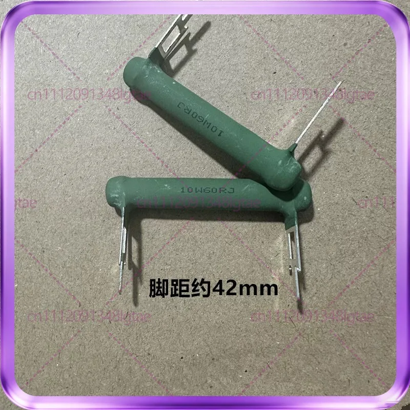 10pcs RX21-10W 60RJ 60 ohm, special-shaped foot, inverter brake, through-hole stepless green resistor RX25