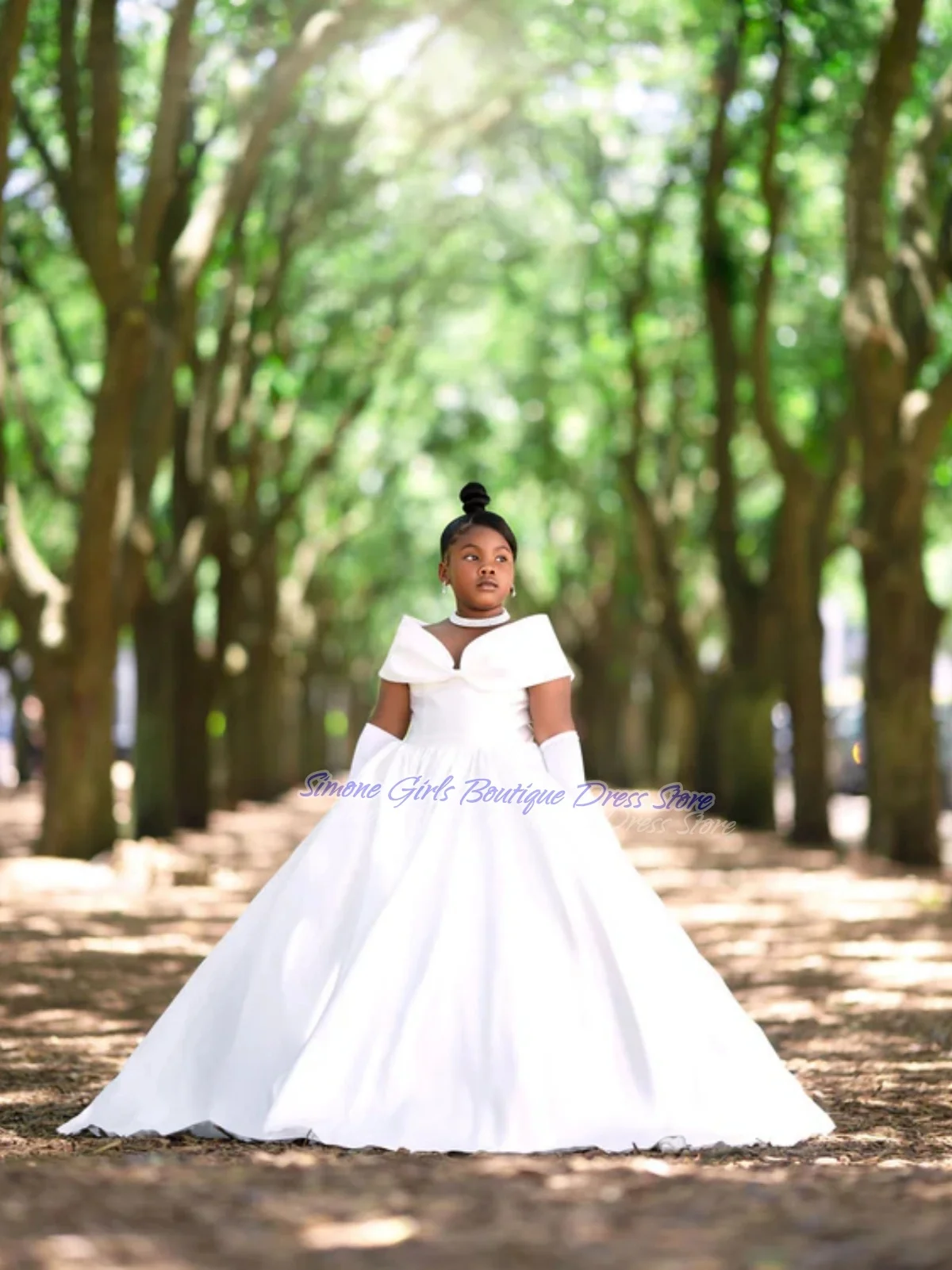 Bloemenmeisjesjurk Elegante satijnen kleine prinsessenjurk voor verjaardagsfeestje Huwelijksceremonies Formele recepties Fotoshoots