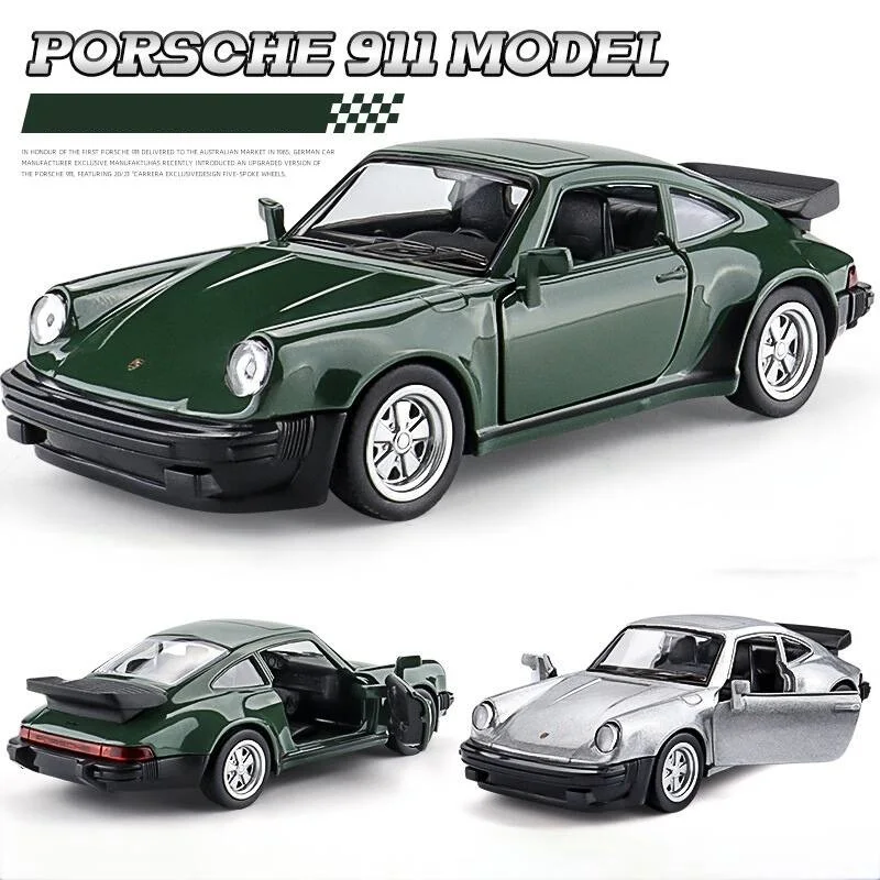 Simulation Diecast & Toy Vehicle Porsche 911 Turbo 1978 Retro Classic Supercar RMZ city 1:36 Alloy Car Model Gifts For Children