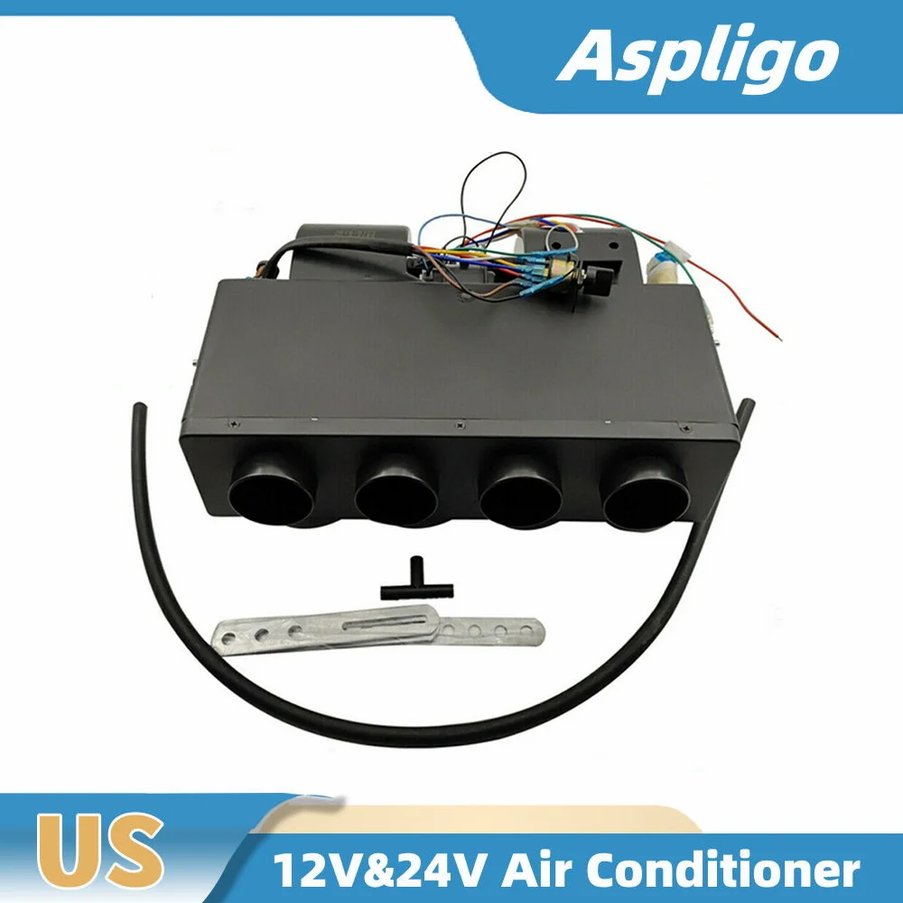 

Aspligo 4 Hole Universal Underdash Air Conditioner Outlet Evaporator Assembly 12V 24VAir Conditioning Wind Gap for Bus Van Truck