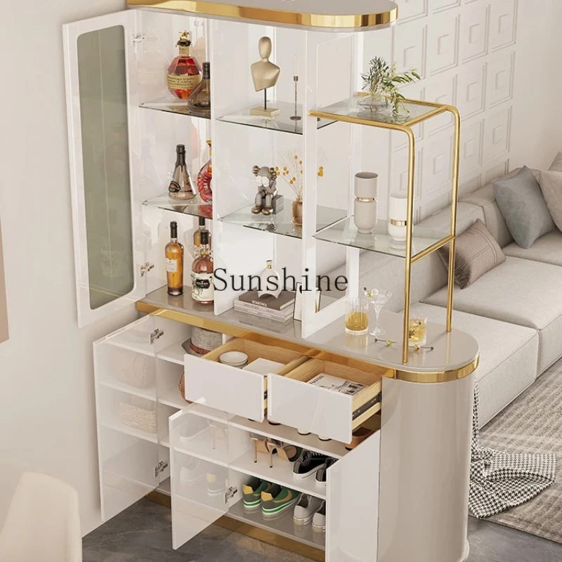 

Entry living room light luxury high-end entrance opposite door sofa partition storage double-sided screen cabinet