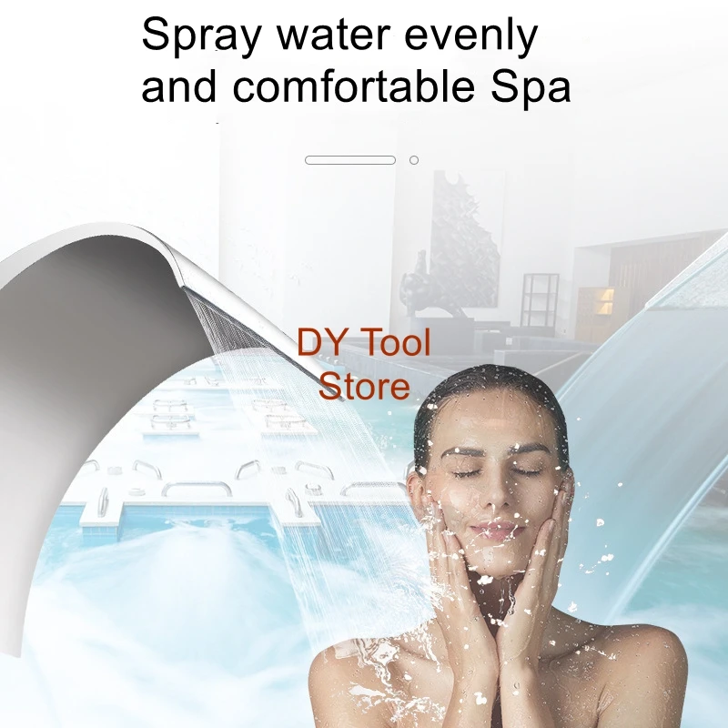 Swimming pool waterfall fountain hot spring spa equipment hydro massage shoulder neck back stainless steel waterfall outlet