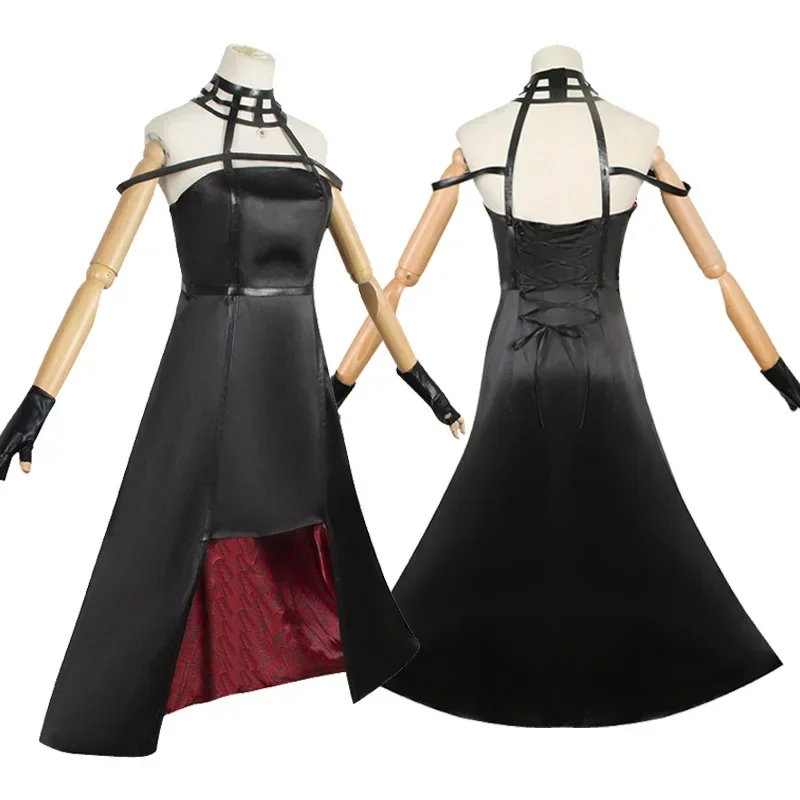 wat22 anime spy X famiglia yor forger parrucca abito nero costume cosplay capelli lunghi panno da donna Nuovo 2025 aa