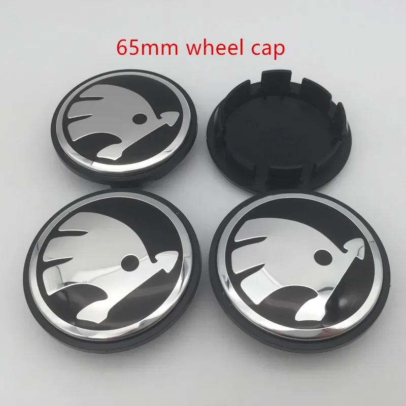20pcs 3D 56mm 65mm For Skoda Car emblem Wheel hub Center Cap Badge covers sticker Decals Styling accessories view 4