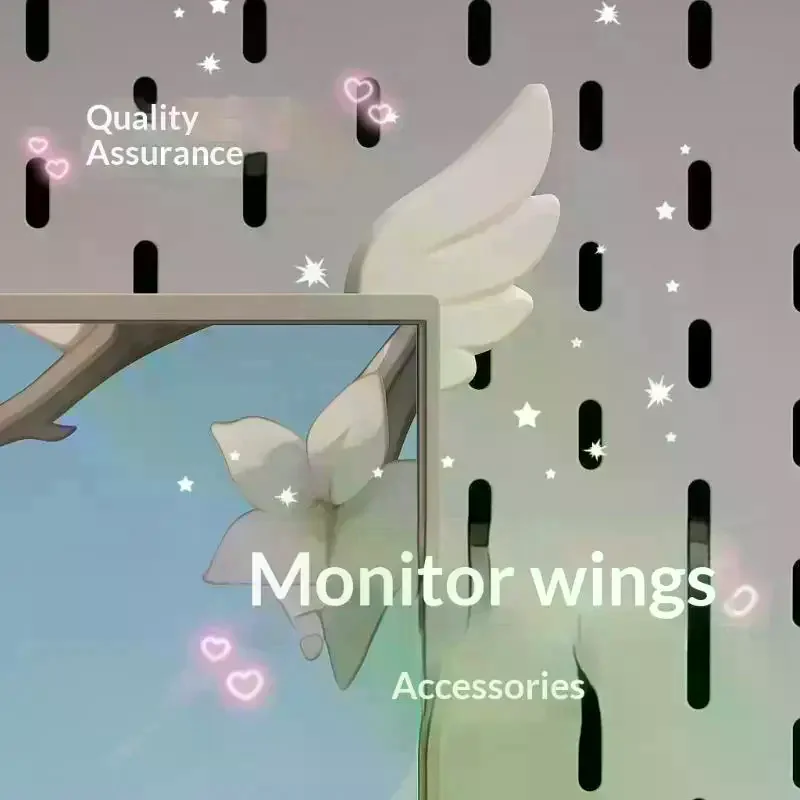 /TPz/3D Printing Cute Decorative Ornaments E-sports Room Wings Monitor Decorative Ornaments Creative Gifts For Friends 1Pair