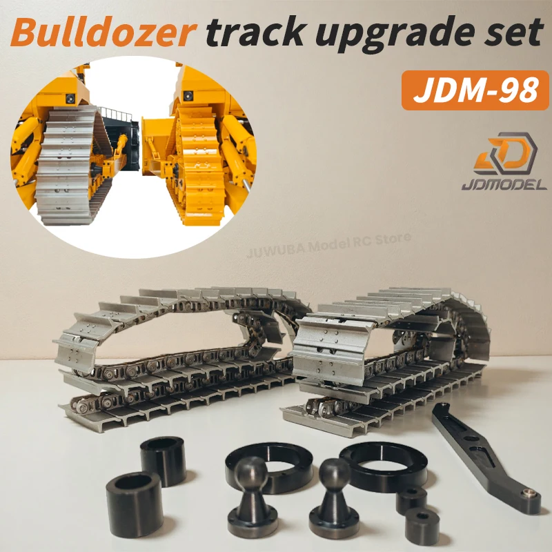 JDMODEL 1/14 Walking Track Link Upgrade KIT JDM-98G for Tamiya JDM98 RC Bulldozer Metal Walking Track RC Hydraulic Toy DIY Parts