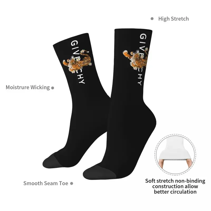 Y2K 2024 women men luxury brand accessories fashion wear stockings super soft sport dress socks all season