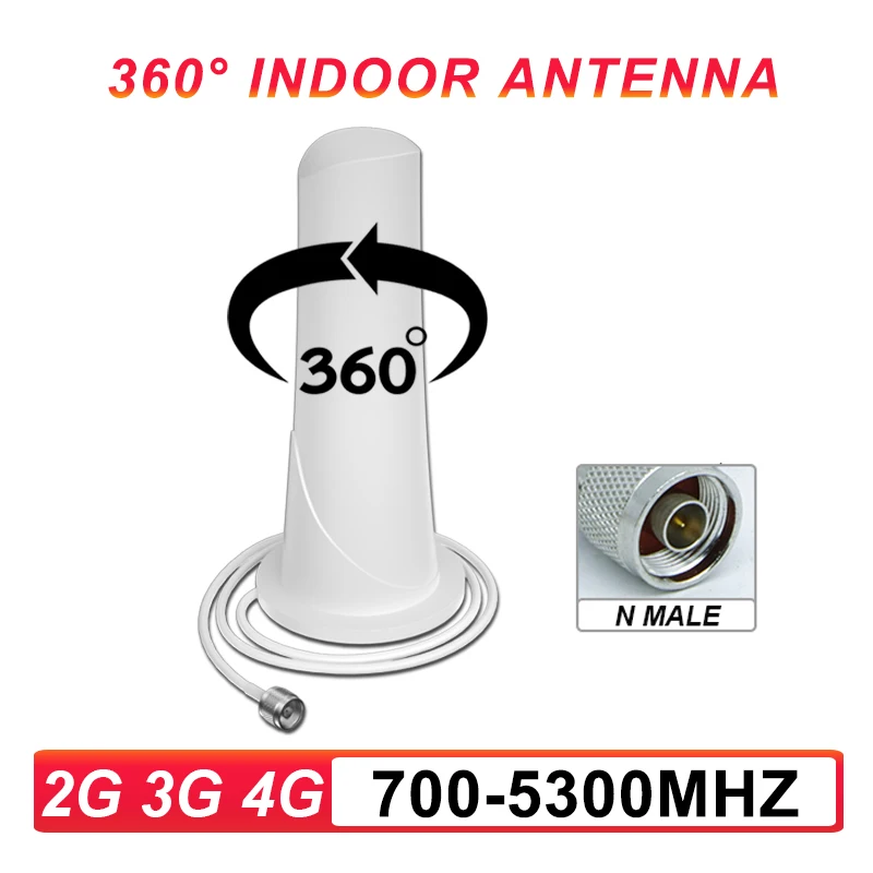 360° External Internal Antenna + Cable Kit 2G 3G 4G GSM LTE for Cell Mobile Phone Signal Amplifier Repeater Booster 700-2700mhz