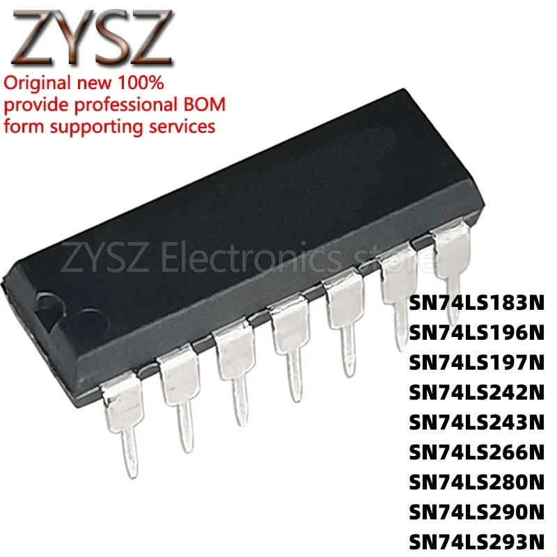 5PCS  SN HD74LS197P LS242P/183/197/196N/243/266/280/290/293N DIP14