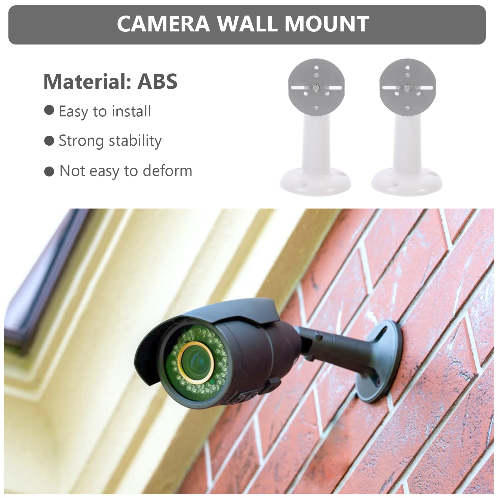 

2pcs Wall Mount Camera Bracket Adjustable Security Camera Support Cctv Bracket Wall Holder Durable Mounting Stand For Home