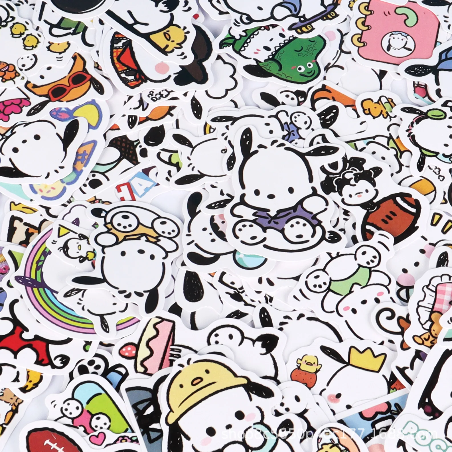 60Pcs Sanrio Hello Kitty Kuromi Cinnamoroll Pochacco Stickers for Kids Girls DIY Laptop Phone Diary Cute Cartoon Sanrio Sticker