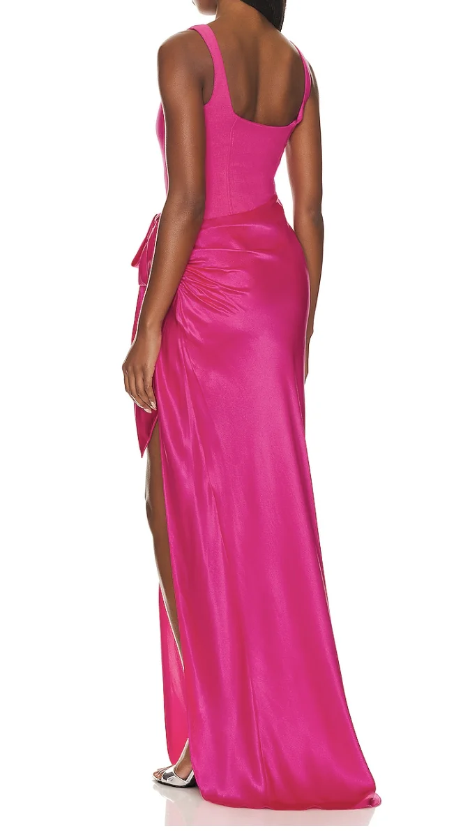 Neck Backless High Split Trailing Gowns for Holiday Banquet Party Bridesmaid Prom Holiday Cocktail Evening Gowns