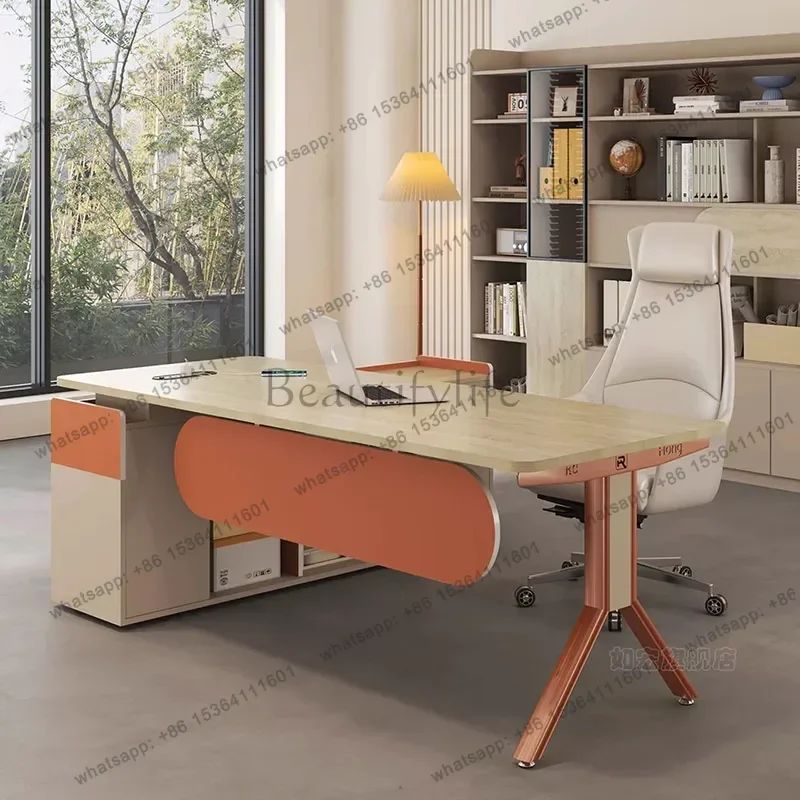 PG Storage Design Office Desk Wooden Modern Organizers Aesthetic Nordic Office Desk Executive Luxury Scrivania Salon Furniture