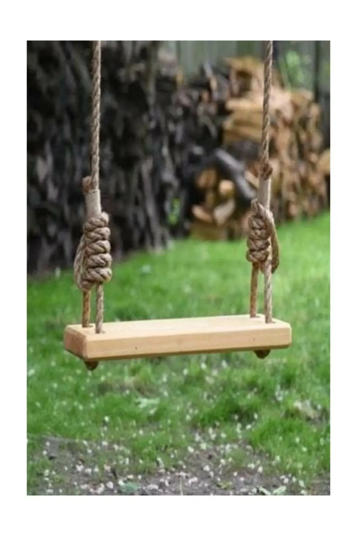 Natural Wooden Swing Home Garden Swing Big Swing 75 cm for children entertainment for dawdle