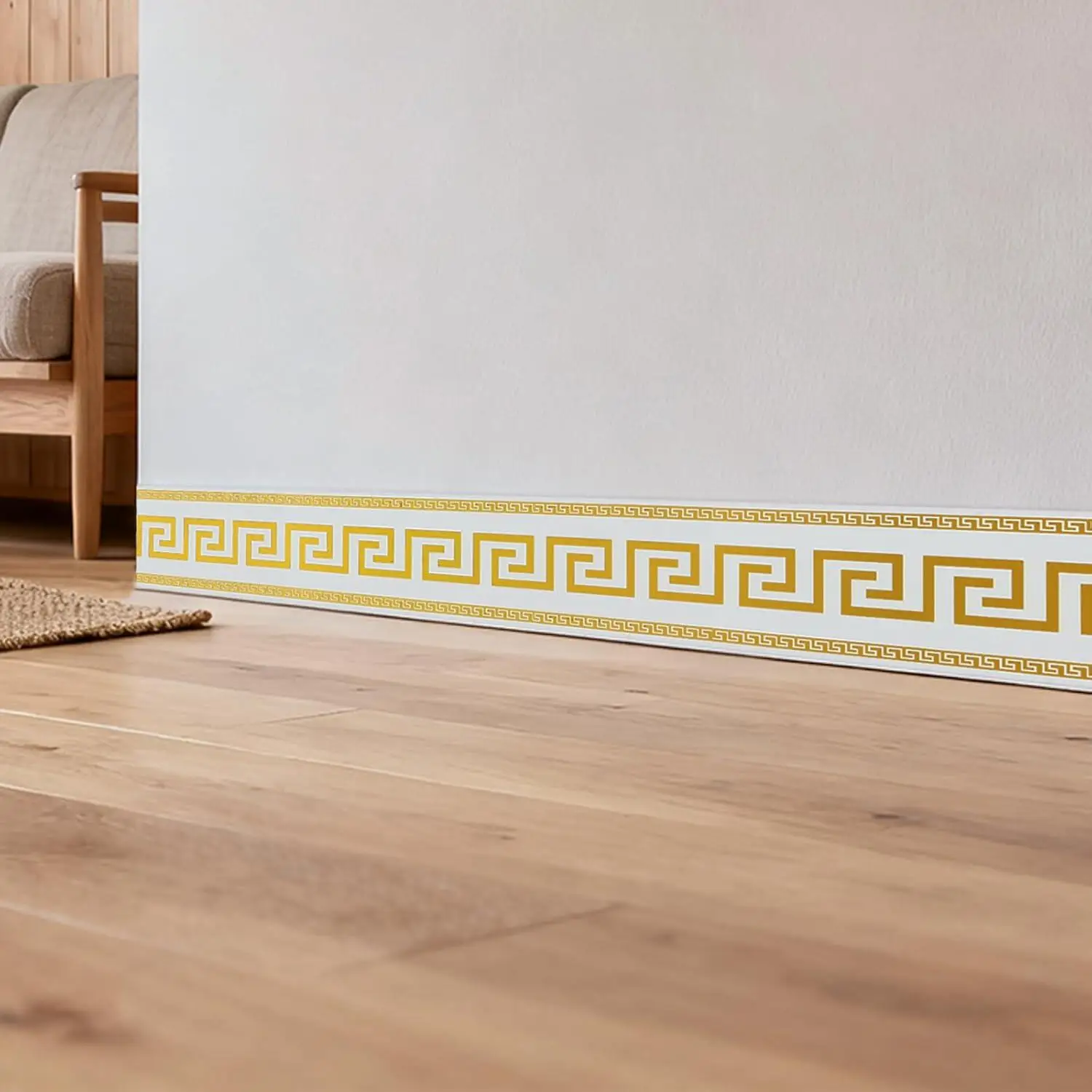 Wallpaper Borders, Self-Adhesive Waterproof PVC Foam Wall Base for Kitchens, Living Rooms, Bedrooms and Bathrooms, 3.93