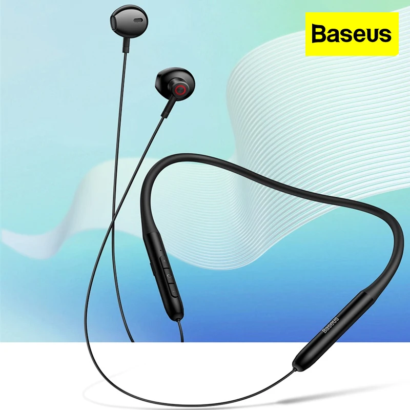 BaseusP1 Semi In Ear Neck Mounted Bluetooth 5.2 Earphones Wireless Noise Reduction Sport Game Headset for Apple Android Phones